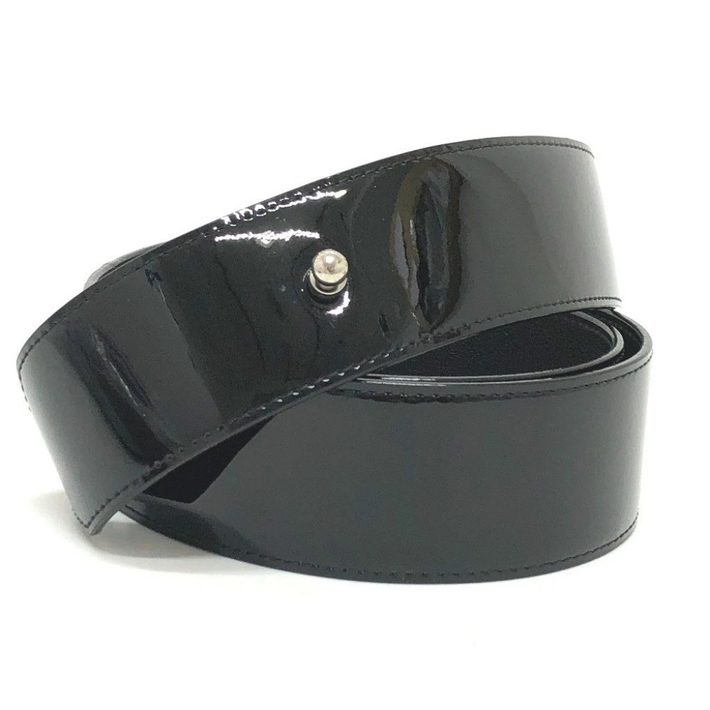 Louis Vuitton Mp144 Trouser Belt Belt Patent Leather Black